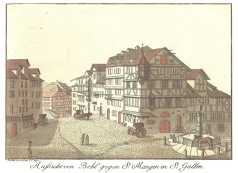 Vista de Bohl hacia St. Mangen en St. Gallen